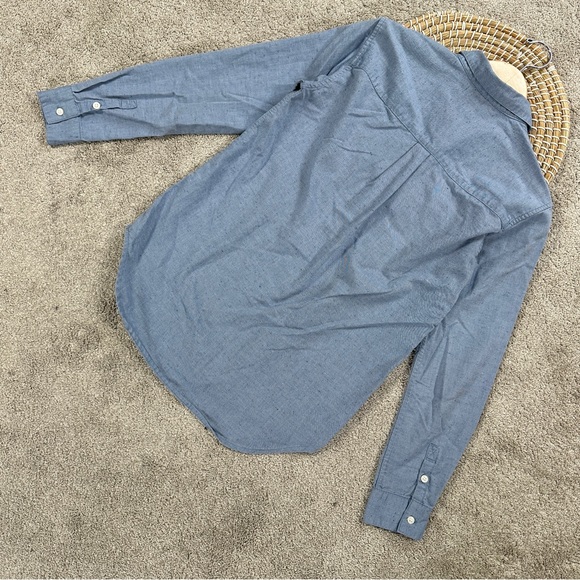 Bridge & Burn Women’s Button Down Shirt Top Longsleeve in Pale Blue Fleck Size S - Picture 9 of 14
